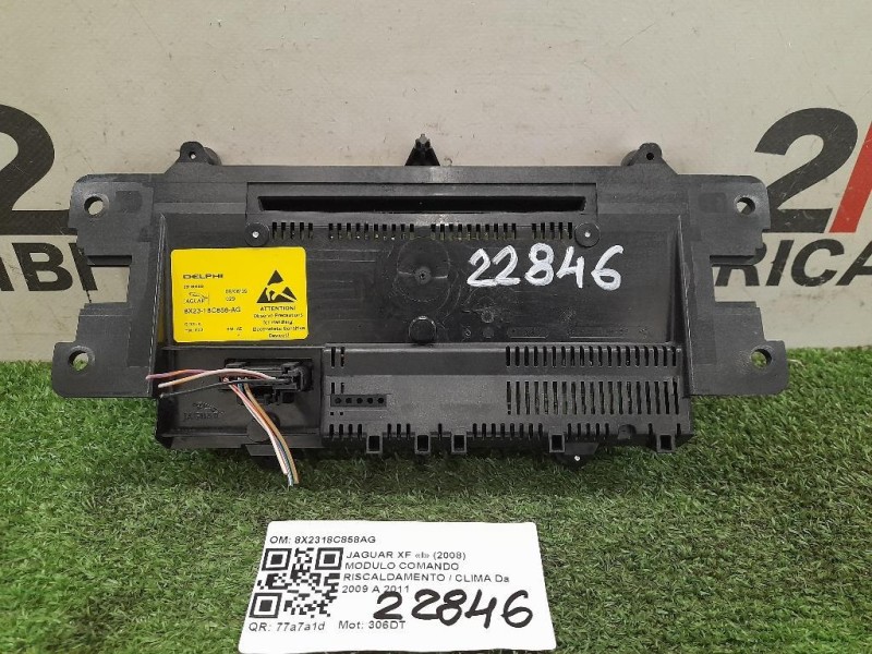 Modulo Comando Riscaldamento Clima 8X2318C858AG Jaguar XF I 2008