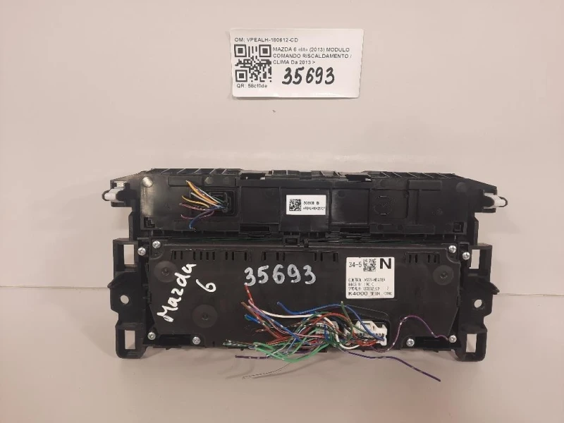 Modulo Comando Riscaldamento Clima VPEALH-180612-CD Mazda 6 III 2013
