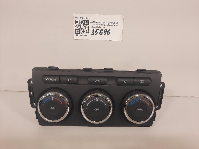 Modulo Comando Riscaldamento Clima T1013520U Mazda 6 III 2013