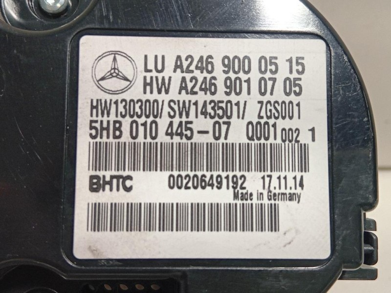 Modulo Comando Riscaldamento Clima A2469000515 A1766807100 Mercedes Classe A W176 2013