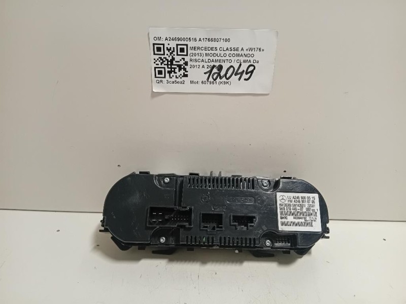 Modulo Comando Riscaldamento Clima A2469000515 A1766807100 Mercedes Classe A W176 2013