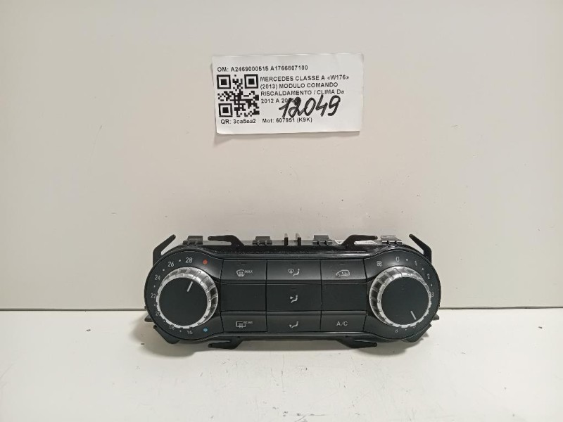 Modulo Comando Riscaldamento Clima A2469000515 A1766807100 Mercedes Classe A W176 2013