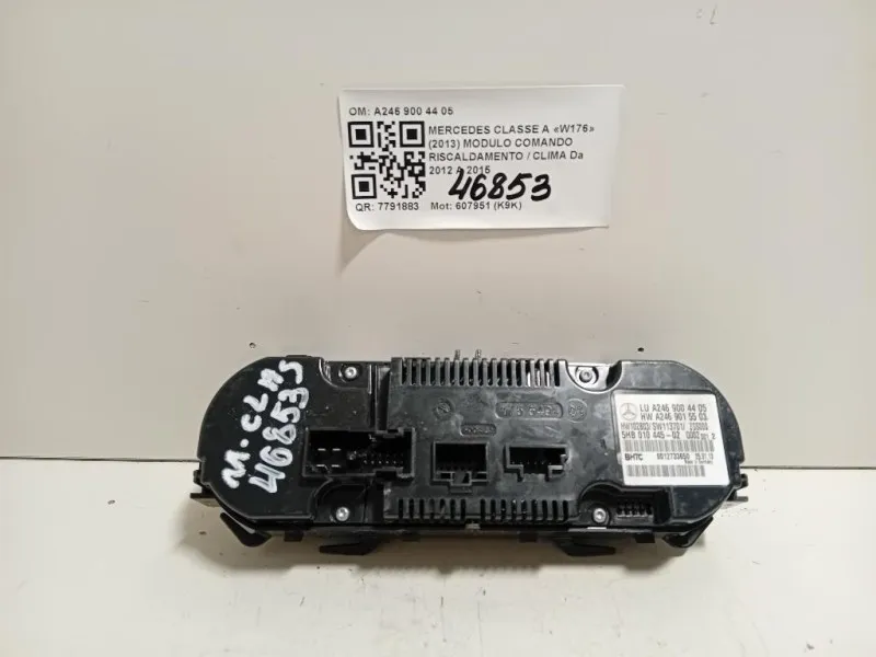 Modulo Comando Riscaldamento Clima A246 900 44 05 Mercedes Classe A W176 2013