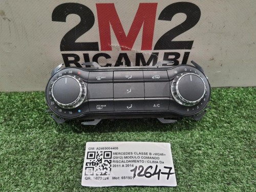 Modulo Comando Riscaldamento Clima A2469004405 Mercedes Classe B W246 2012