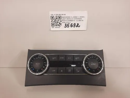 Modulo Comando Riscaldamento Clima A 204 900 66 08 Mercedes Classe C W204 2007