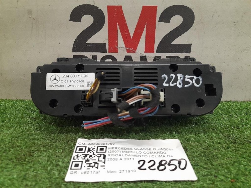 Modulo Comando Riscaldamento Clima A2048305790 Mercedes Classe C W204 2007