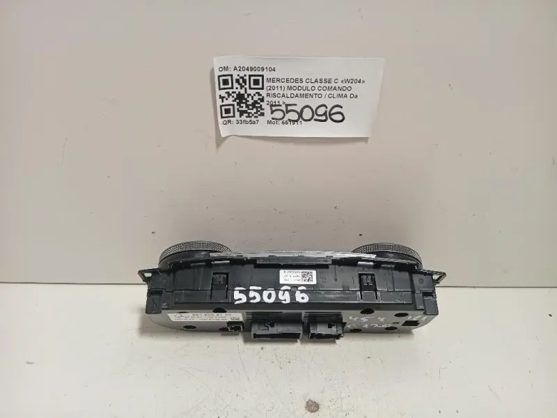 Modulo Comando Riscaldamento Clima A2049009104 Mercedes Classe C W204 2011