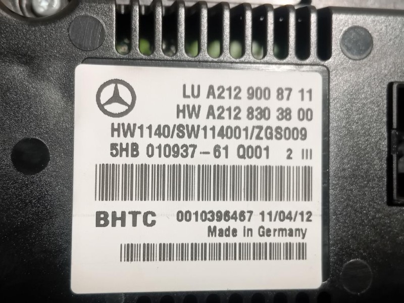 Modulo Comando Riscaldamento Clima A2129008711 Mercedes Classe E W212 2009