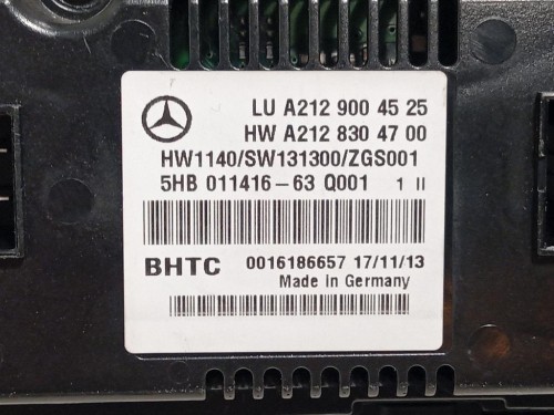 Modulo Comando Riscaldamento Clima A2129004525 Mercedes Classe E W212 2009