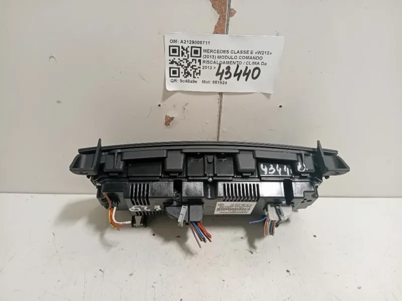 Modulo Comando Riscaldamento Clima A2129008711 Mercedes Classe E W212 2013