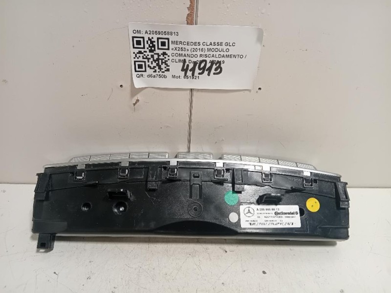 Modulo Comando Riscaldamento Clima A2059058813 Mercedes Classe GLC X253 2016