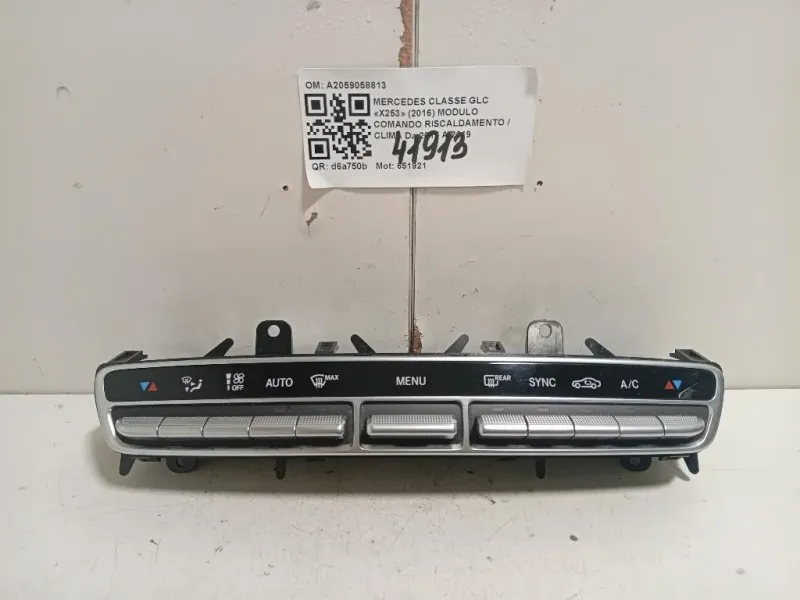 Modulo Comando Riscaldamento Clima A2059058813 Mercedes Classe GLC X253 2016