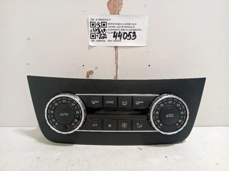 Modulo Comando Riscaldamento Clima A1669003217 Mercedes Classe GLE W166 2015