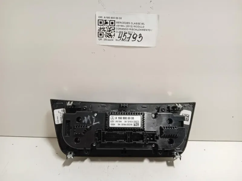 Modulo Comando Riscaldamento Clima A166 900 69 08 Mercedes Classe ML W166 2012