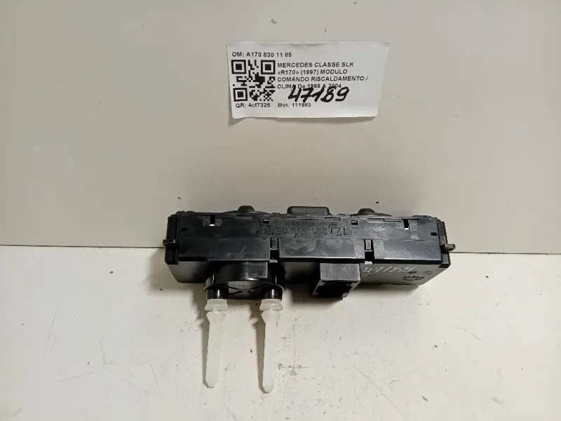 Modulo Comando Riscaldamento Clima A170 830 11 85 Mercedes Classe SLK R170 1997