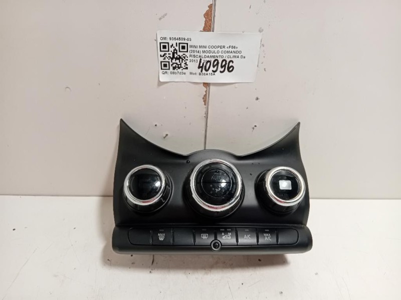 Modulo Comando Riscaldamento Clima 9354509-03 Mini MINI Cooper F56 2014