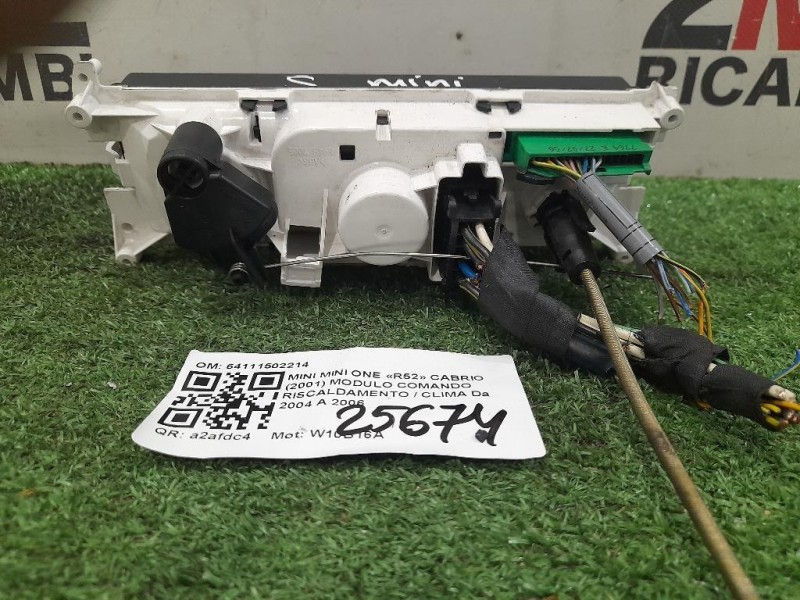 Modulo Comando Riscaldamento Clima 64111502214 Mini MINI ONE R52 Cabrio 2001