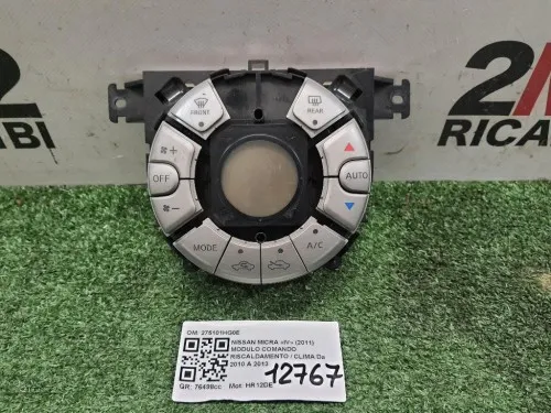 Modulo Comando Riscaldamento Clima 275101HG0E Nissan Micra IV 2011