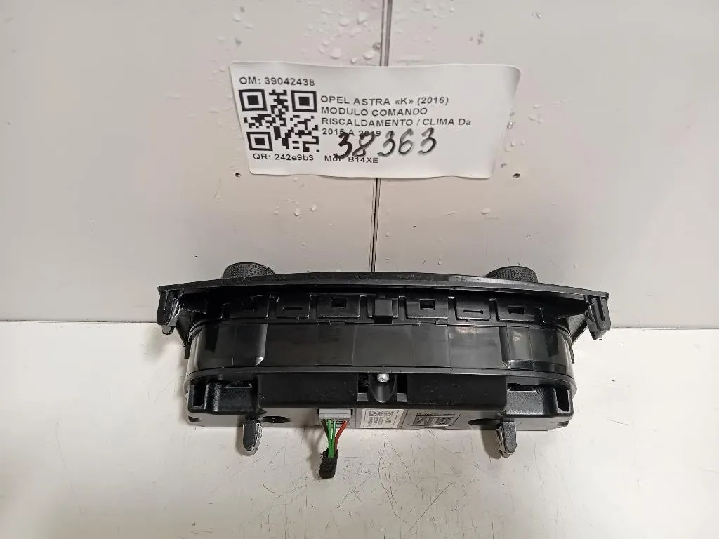 Modulo Comando Riscaldamento Clima 39042438 Opel Astra K 2016