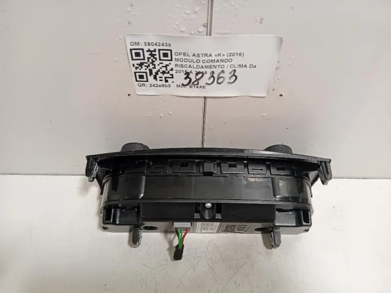 Modulo Comando Riscaldamento Clima 39042438 Opel Astra K 2016