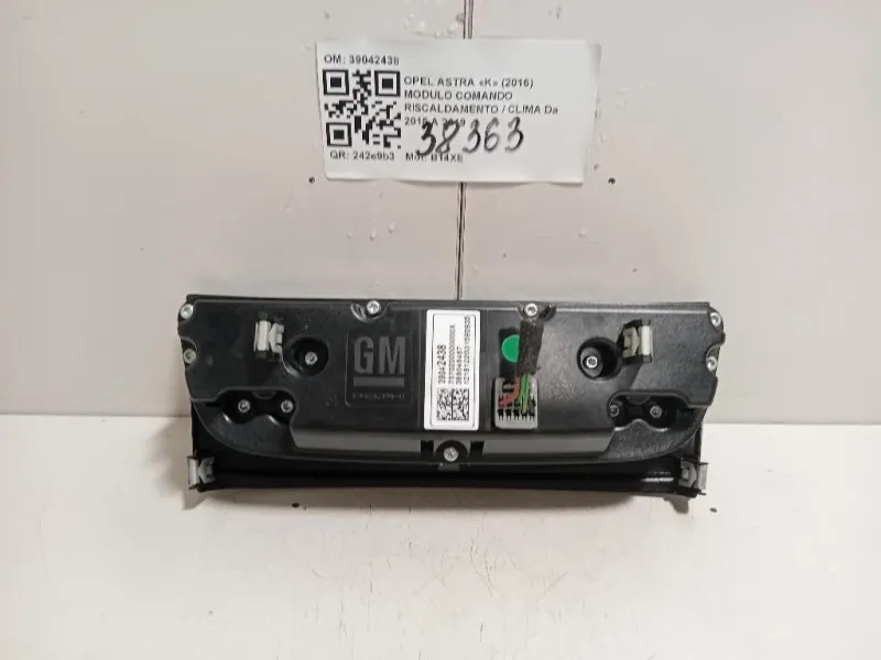 Modulo Comando Riscaldamento Clima 39042438 Opel Astra K 2016
