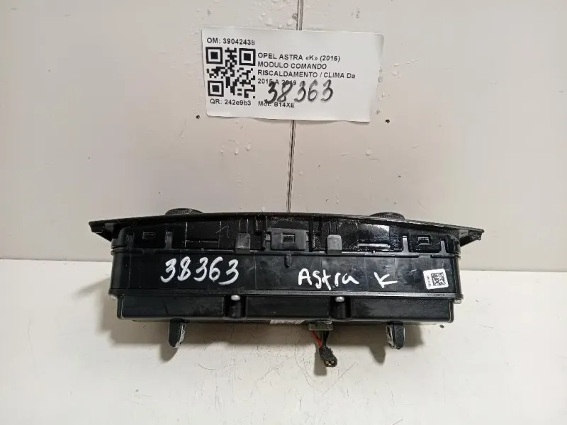 Modulo Comando Riscaldamento Clima 39042438 Opel Astra K 2016