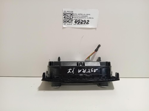 Modulo Comando Riscaldamento Clima 39021426 Opel Astra K 2016