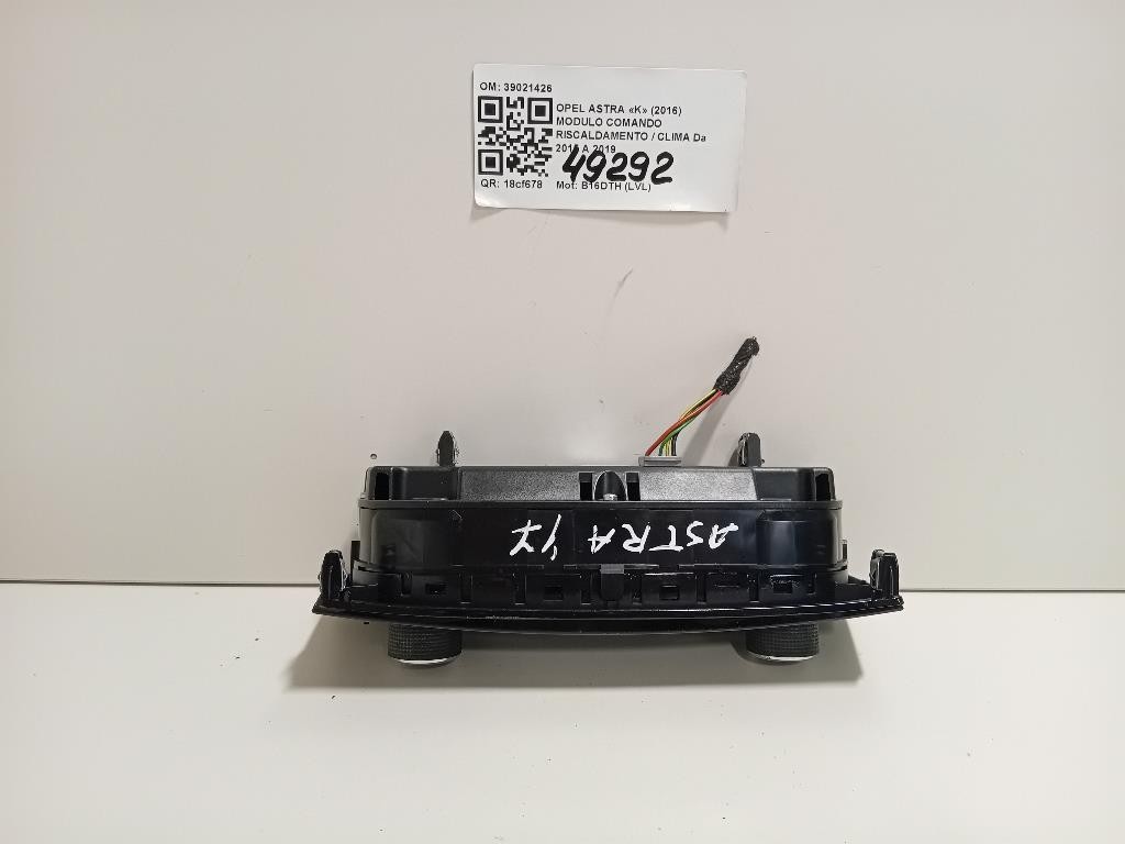 Modulo Comando Riscaldamento Clima 39021426 Opel Astra K 2016