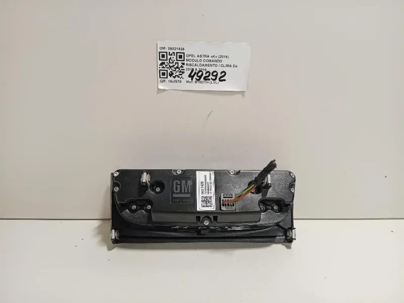 Modulo Comando Riscaldamento Clima 39021426 Opel Astra K 2016