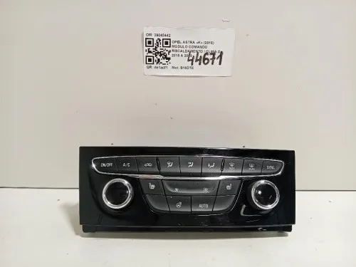 Modulo Comando Riscaldamento Clima 39042442 Opel Astra K 2016