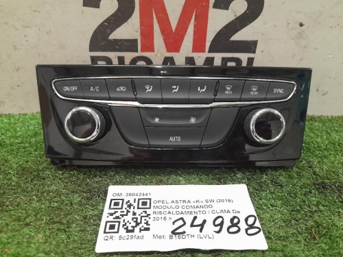 Modulo Comando Riscaldamento Clima 39042441 Opel Astra K SW 2016