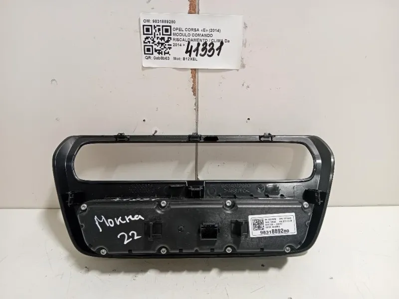 Modulo Comando Riscaldamento Clima 9831889280 Opel Corsa E 2014
