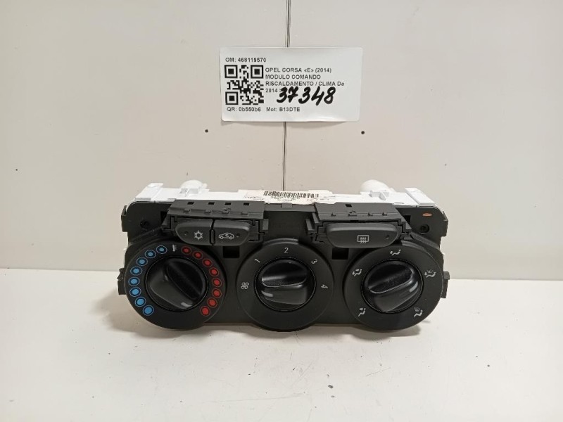 Modulo Comando Riscaldamento Clima 468119570 5W8210217 Opel Corsa E 2014