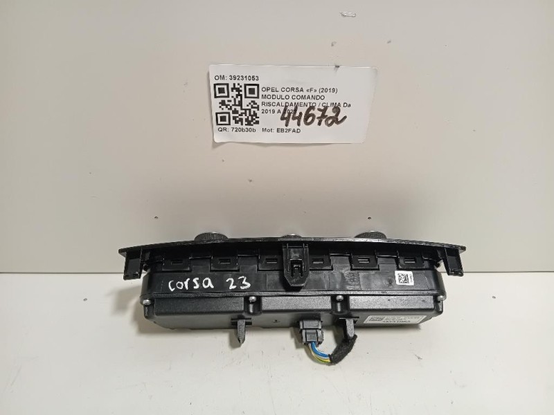 Modulo Comando Riscaldamento Clima 39231053 Opel Corsa F 2019