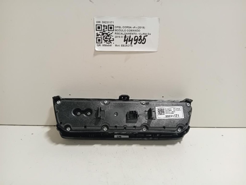 Modulo Comando Riscaldamento Clima 39231171 Opel Corsa F 2019
