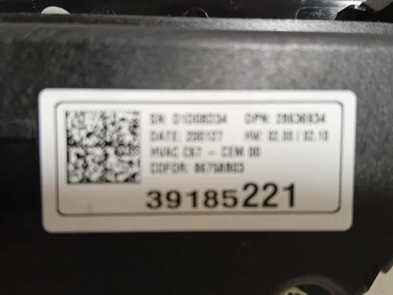 Modulo Comando Riscaldamento Clima 39185221 Opel Corsa F 2019