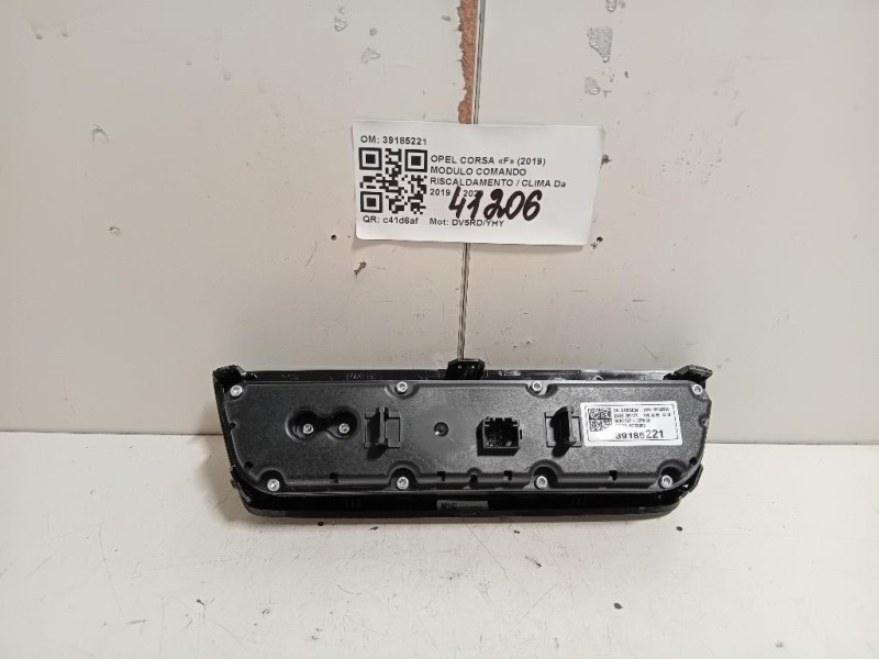 Modulo Comando Riscaldamento Clima 39185221 Opel Corsa F 2019