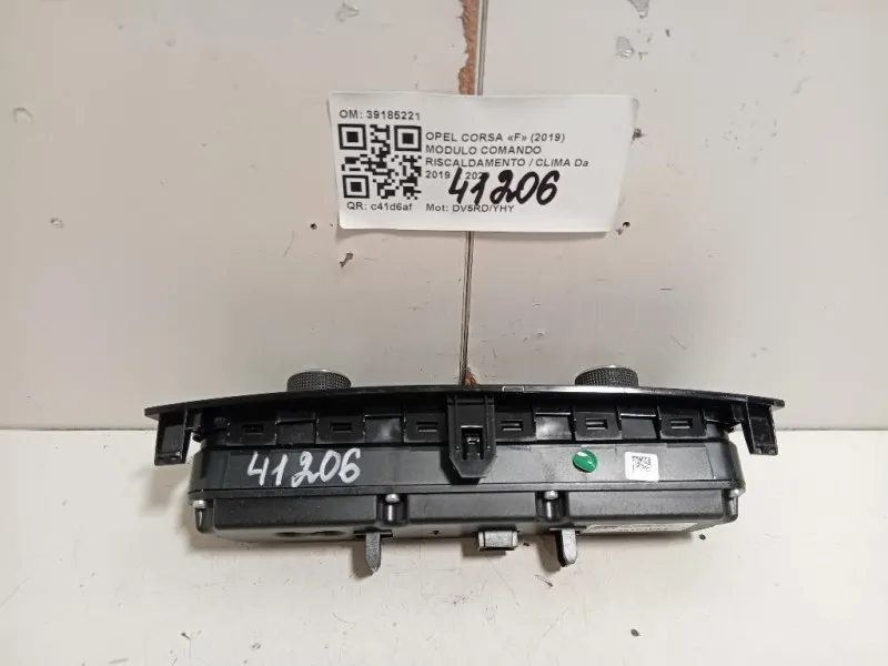 Modulo Comando Riscaldamento Clima 39185221 Opel Corsa F 2019