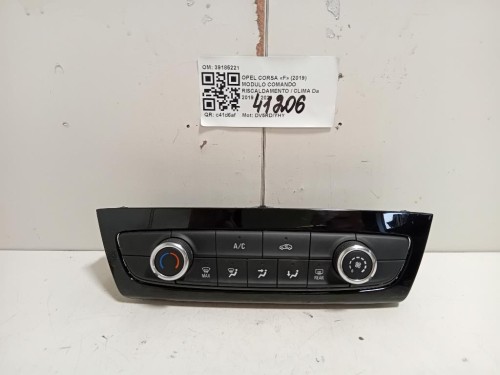 Modulo Comando Riscaldamento Clima 39185221 Opel Corsa F 2019