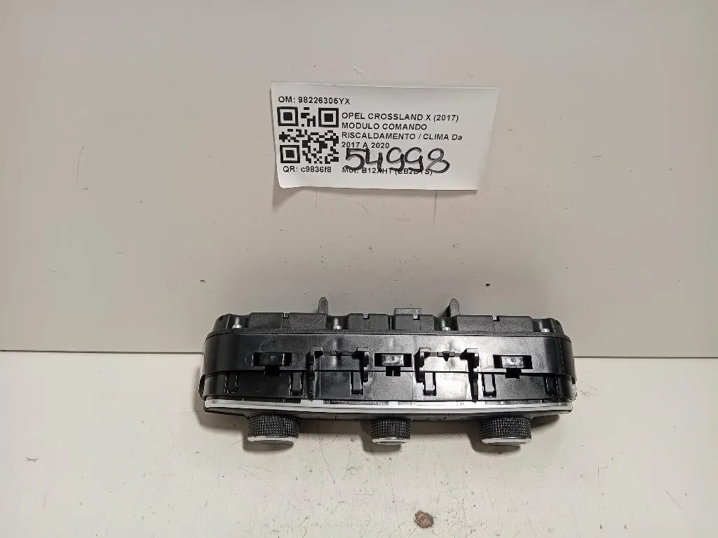 Modulo Comando Riscaldamento Clima 98226305YX Opel Crossland X 2017