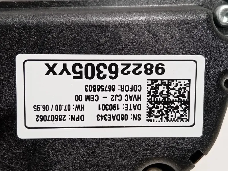 Modulo Comando Riscaldamento Clima 98226305YX Opel Crossland X 2017