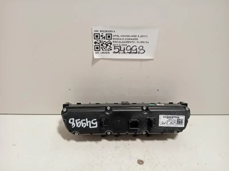 Modulo Comando Riscaldamento Clima 98226305YX Opel Crossland X 2017