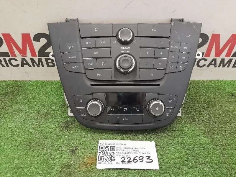 Modulo Comando Riscaldamento Clima 20997887 13273095 Opel Insignia A 2009