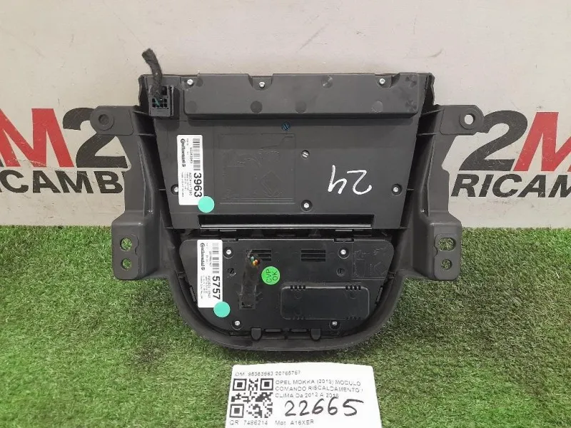 Modulo Comando Riscaldamento Clima 95363963 20765757 Opel Mokka 2013