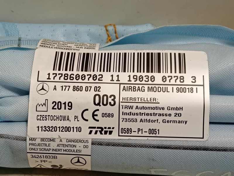 Air-bag A Tendina SX A1778600702 Mercedes Classe A W177 2018