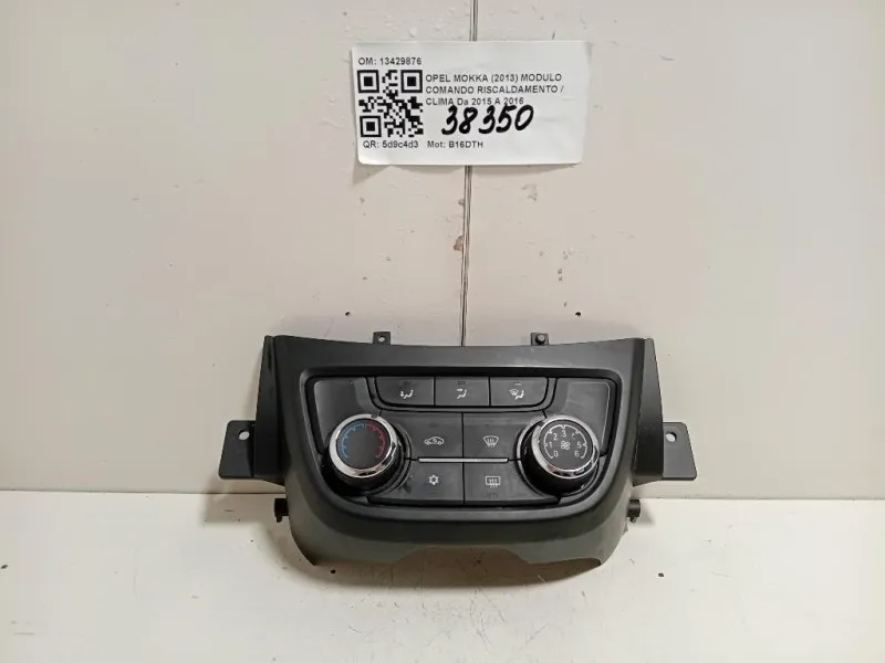 Modulo Comando Riscaldamento Clima 13429876 Opel Mokka 2013