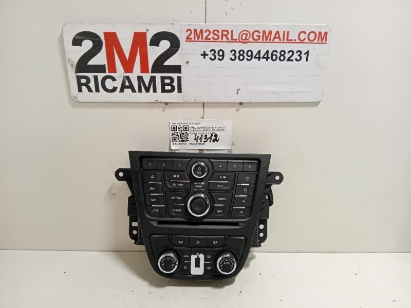 Modulo Comando Riscaldamento Clima 95363963 20765757 Opel Mokka 2013