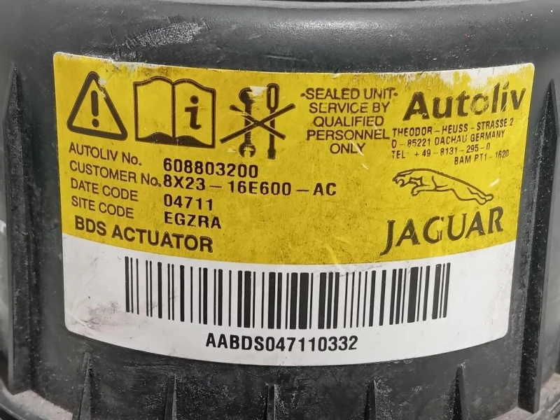 Air-bag Cofano Sistema Protezione Pedoni ANT 8X23-16E600-AC Jaguar XF I 2011