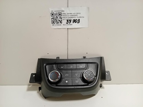 Modulo Comando Riscaldamento Clima A2C53374862 Opel Zafira C 2012