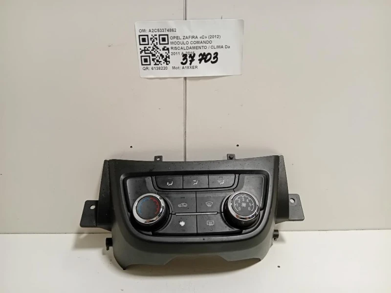 Modulo Comando Riscaldamento Clima A2C53374862 Opel Zafira C 2012